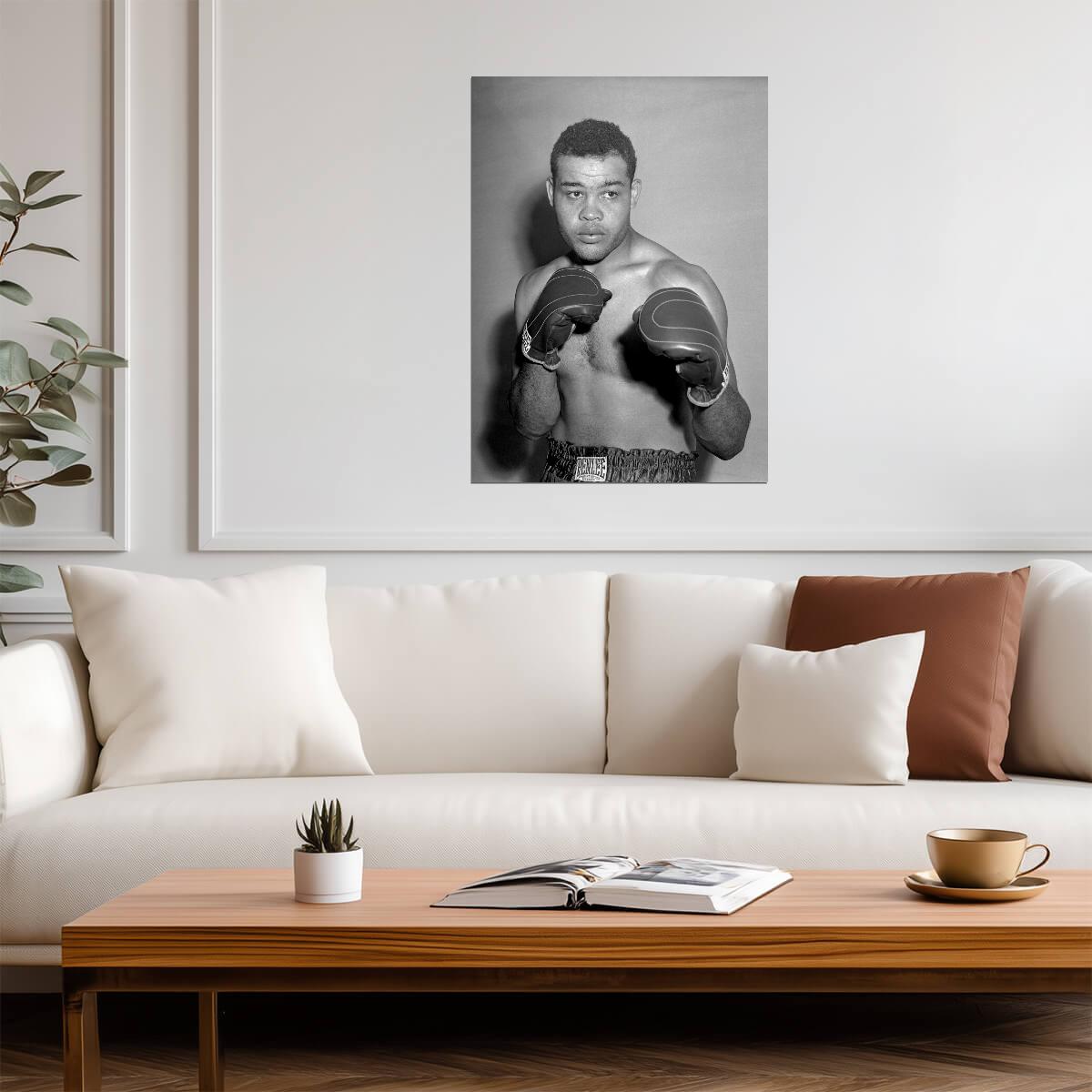 Joe Louis The Brown Bomber | Boxing Legend Poster | Vintage B&W Photo - Sports Poster