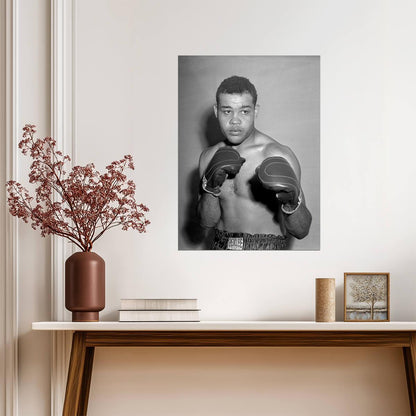 Joe Louis The Brown Bomber | Boxing Legend Poster | Vintage B&W Photo - Sports Poster