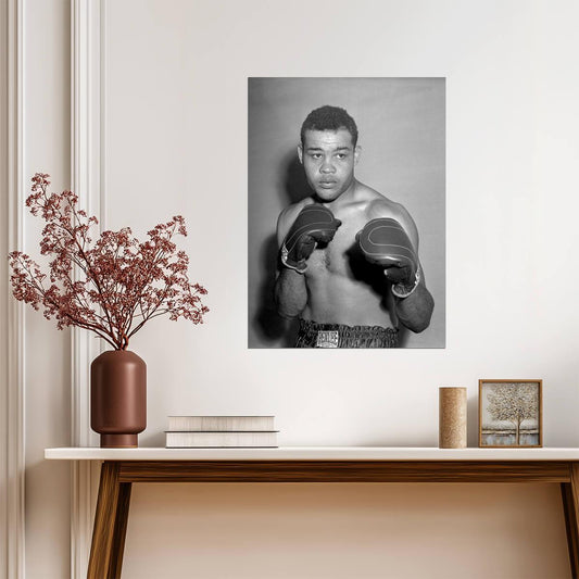 Joe Louis The Brown Bomber | Boxing Legend Poster | Vintage B&W Photo - Sports Poster