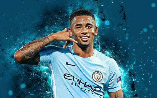Gabriel Jesus Manchester City | Soccer Star Poster | Sports Wall Art - Sports Poster