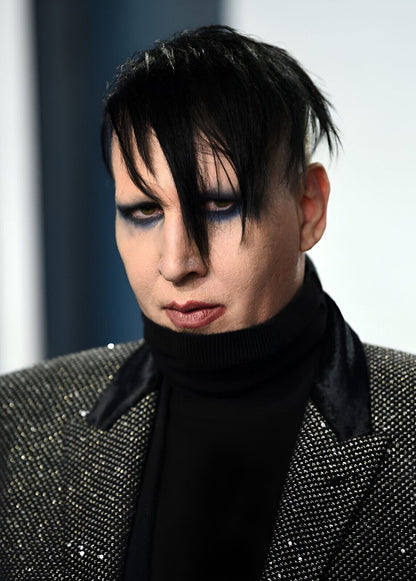 Marilyn Manson Portrait | Turtleneck Sweater Poster | Rock Music Wall Art - Music Poster