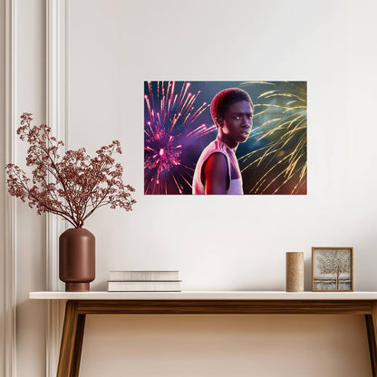 Stranger Things Lucas Sinclair | Season 3 Fireworks | Sci-Fi TV Series Poster - Movies & TV Poster