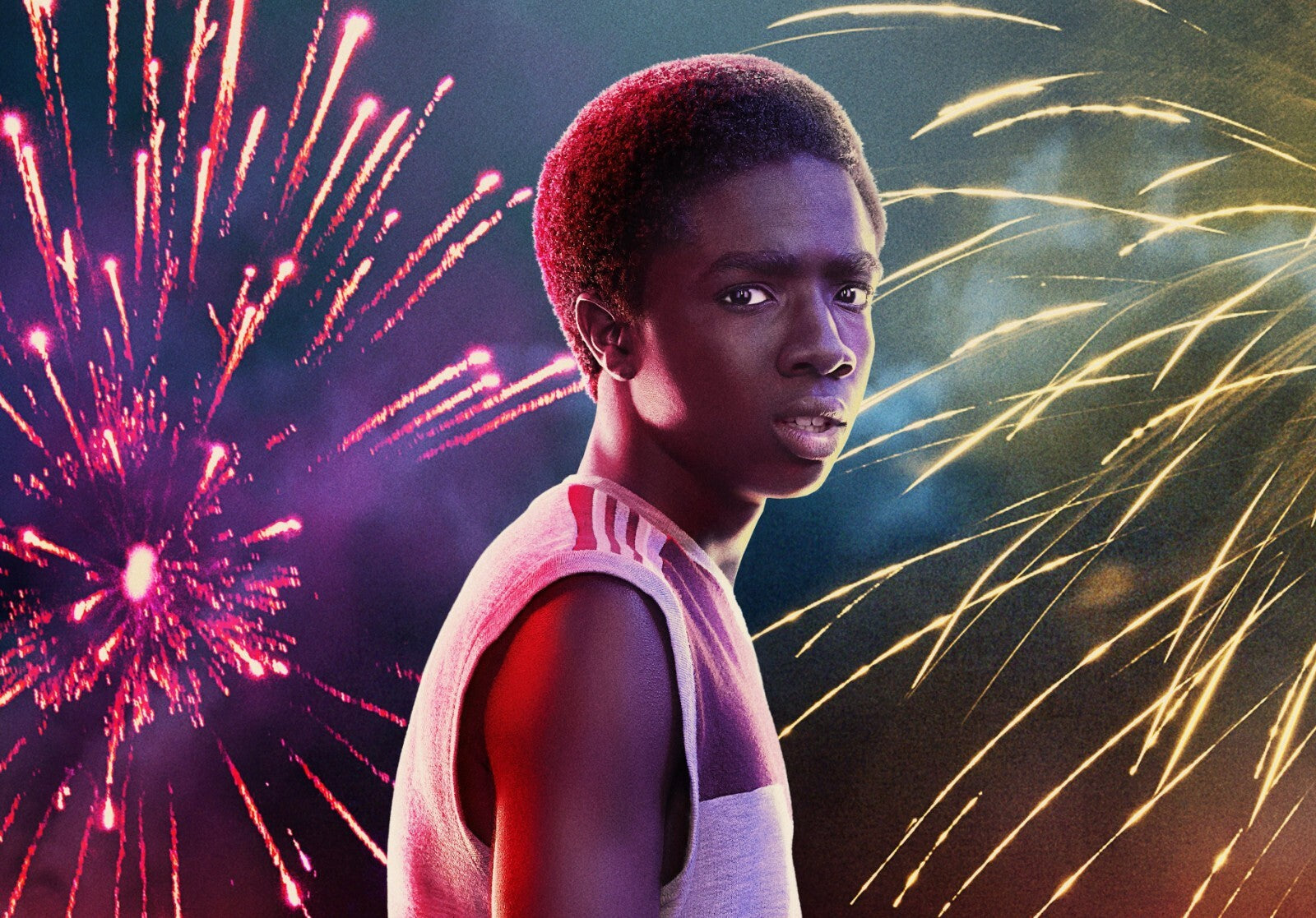 Stranger Things Lucas Sinclair | Season 3 Fireworks | Sci-Fi TV Series Poster - Movies & TV Poster