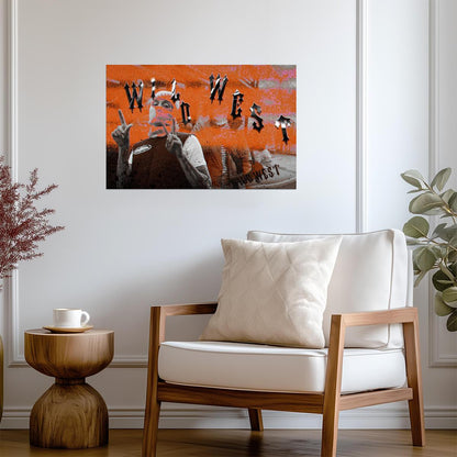 Central Cee Wild West Mixtape Art | Orange Graphic Poster | UK Rap Music Print - Music Poster