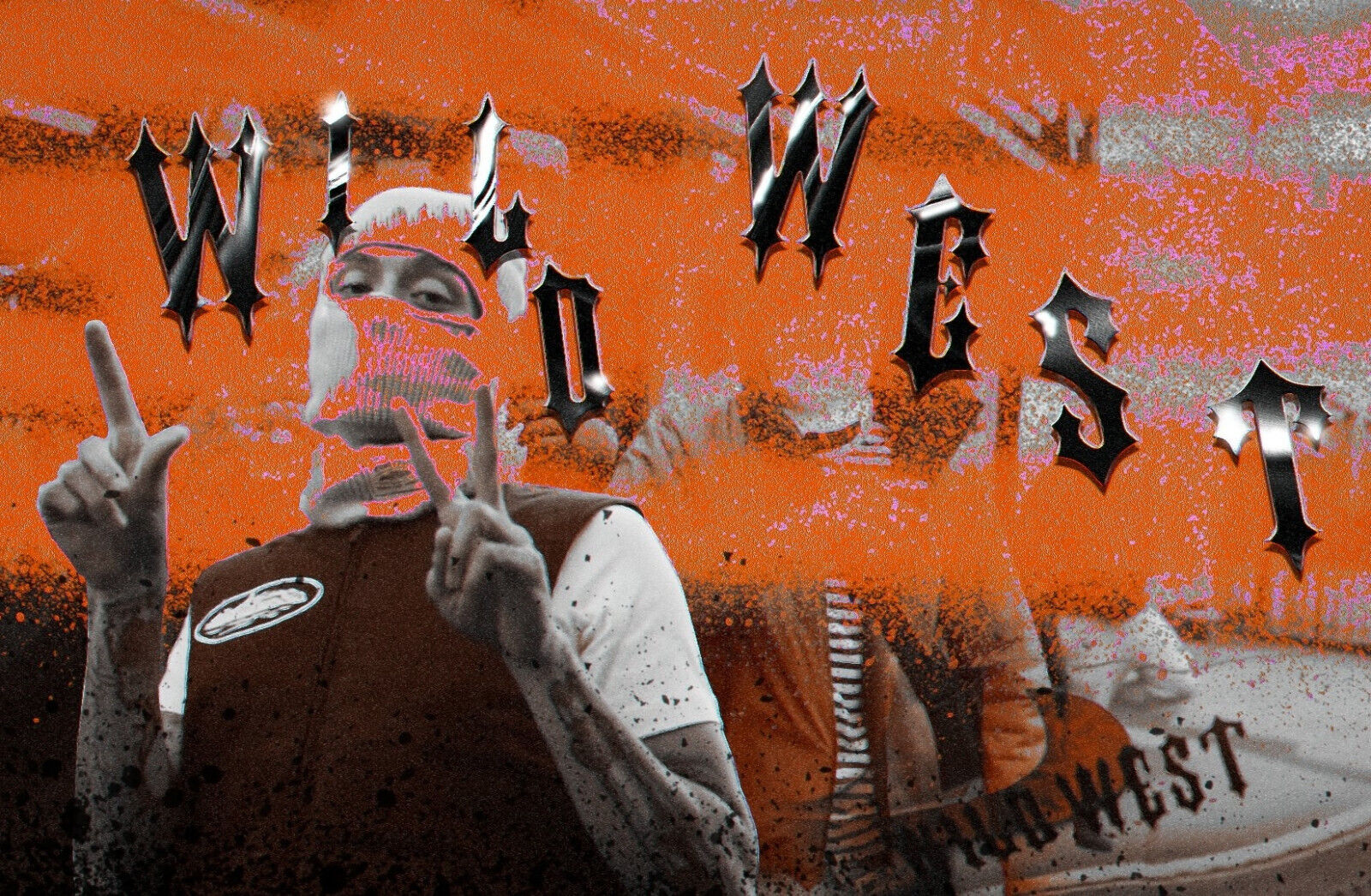 Central Cee Wild West Mixtape Art | Orange Graphic Poster | UK Rap Music Print - Music Poster