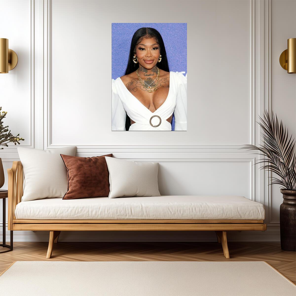Summer Walker White Dress | R&B Singer Portrait | Music Fan Gift Poster - Music Poster