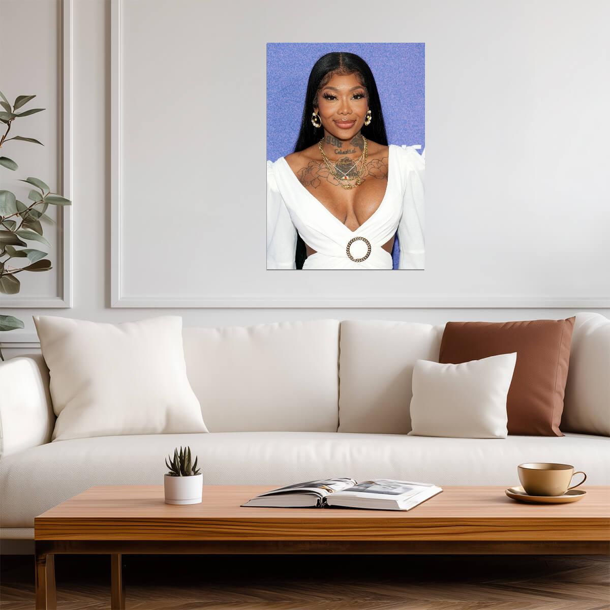 Summer Walker White Dress | R&B Singer Portrait | Music Fan Gift Poster - Music Poster