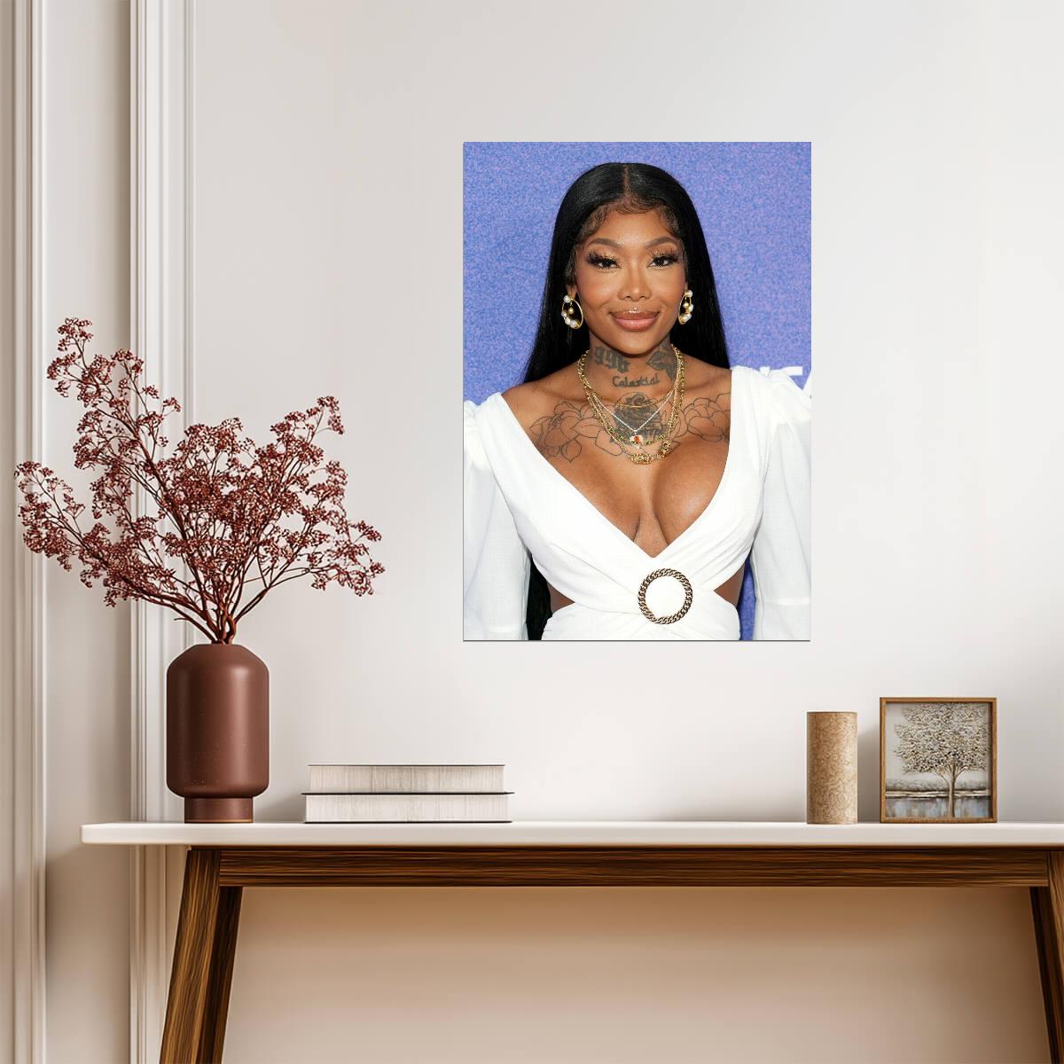 Summer Walker White Dress | R&B Singer Portrait | Music Fan Gift Poster - Music Poster