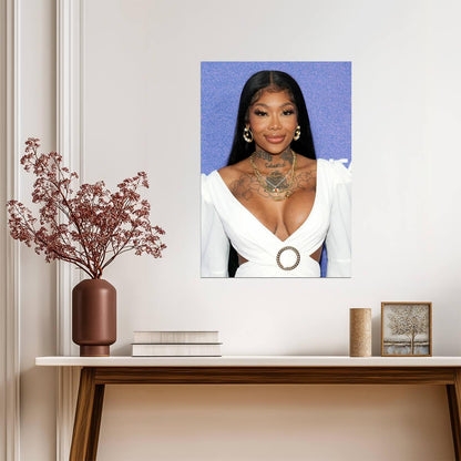 Summer Walker White Dress | R&B Singer Portrait | Music Fan Gift Poster - Music Poster