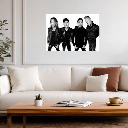 Metallica Band Portrait | Black and White Photo | Heavy Metal Music Poster - Music Poster
