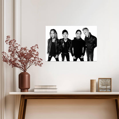 Metallica Band Portrait | Black and White Photo | Heavy Metal Music Poster - Music Poster