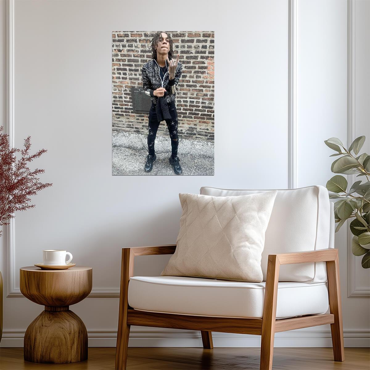 Bloodhound Lil Jeff | Hip Hop Artist | Rapper Portrait Poster - Music Poster