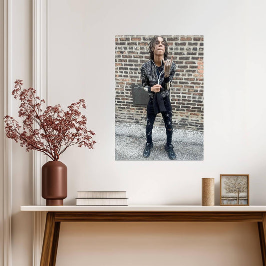 Bloodhound Lil Jeff | Hip Hop Artist | Rapper Portrait Poster - Music Poster