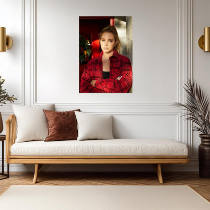 Lana Del Rey Red Plaid Shirt | Music Star Portrait Poster | Celebrity Wall Art - Music Poster