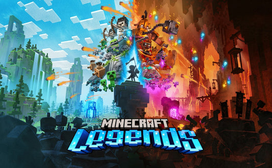Minecraft Legends Key Art | Overworld vs Piglins Poster | Strategy Game Wall Art - Video Games Poster