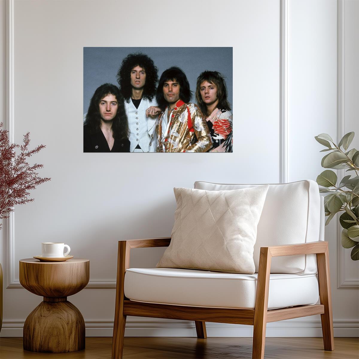 Queen Band Portrait | Classic Rock Music Poster | Freddie Mercury Vintage Photo - Music Poster