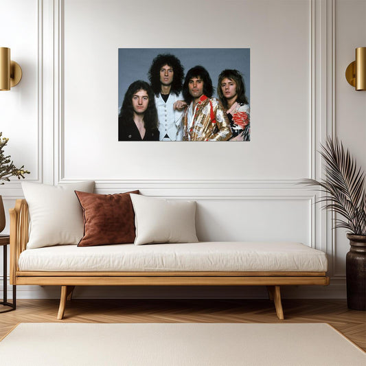 Queen Band Portrait | Classic Rock Music Poster | Freddie Mercury Vintage Photo - Music Poster