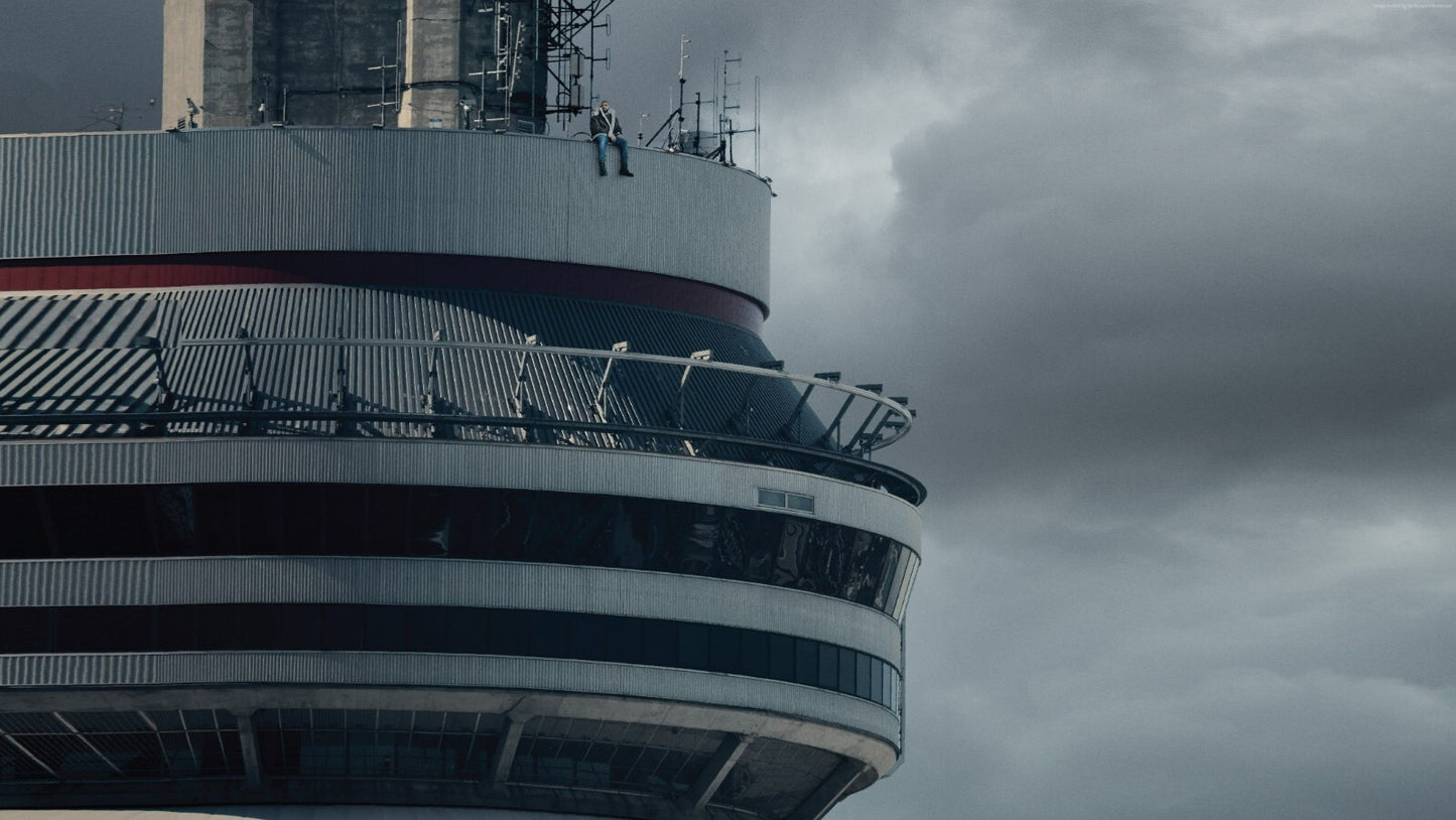 Drake Views Album Cover Art | Sitting on CN Tower Poster | Toronto Hip Hop Decor - Music Poster