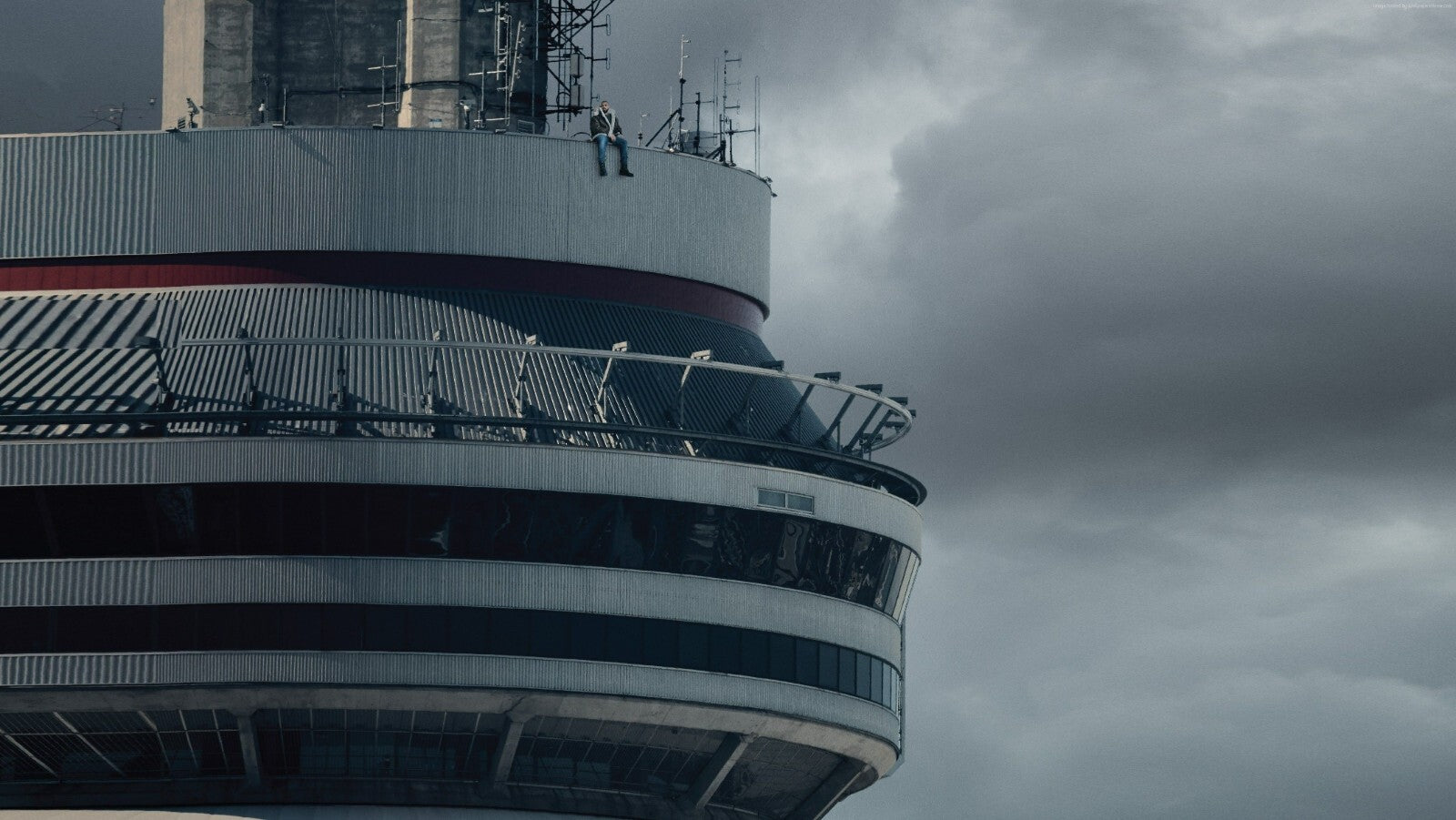 Drake Views Album Cover Art | Sitting on CN Tower Poster | Toronto Hip Hop Decor - Music Poster