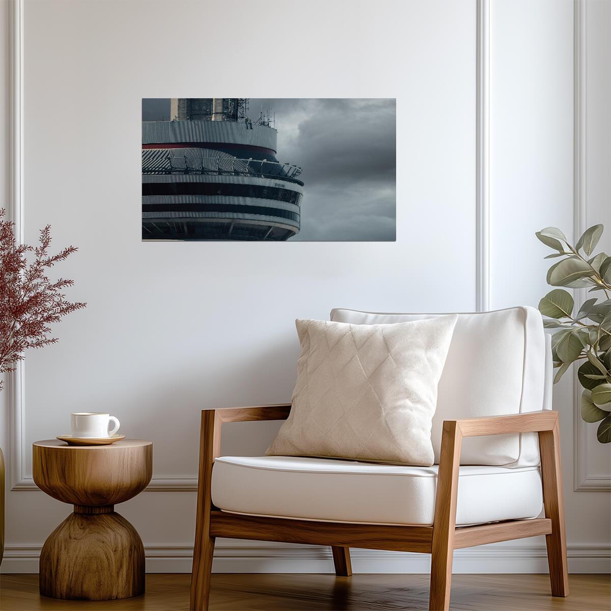 Drake Views Album Cover Art | Sitting on CN Tower Poster | Toronto Hip Hop Decor - Music Poster