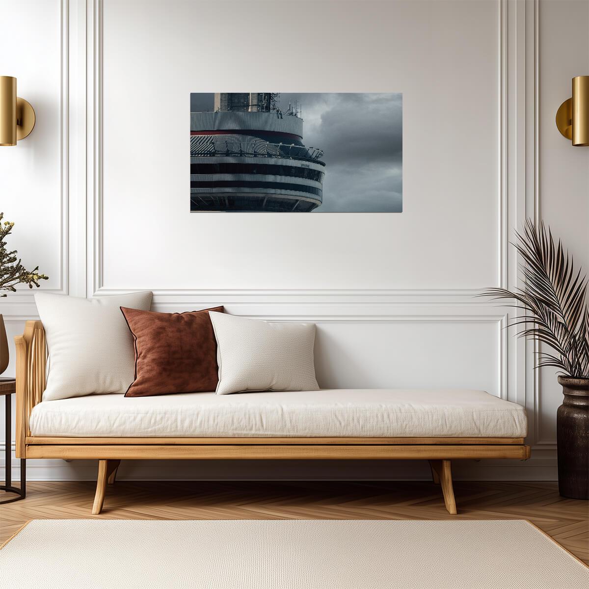 Drake Views Album Cover Art | Sitting on CN Tower Poster | Toronto Hip Hop Decor - Music Poster