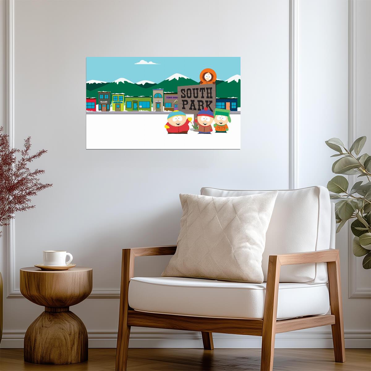 South Park Town Sign | Main Characters Group Art | Cartoon TV Show Poster - Movies & TV Poster