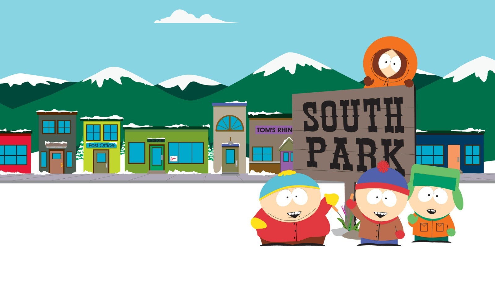 South Park Town Sign | Main Characters Group Art | Cartoon TV Show Poster - Movies & TV Poster