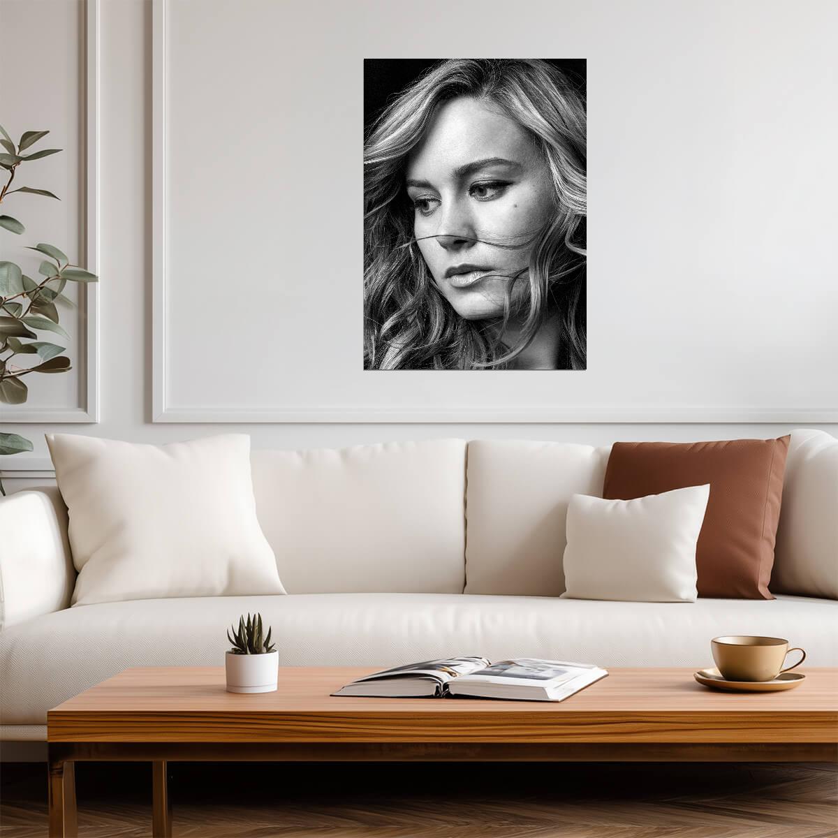 Brie Larson | Black and White Art | Actress Poster - Celebrities Poster