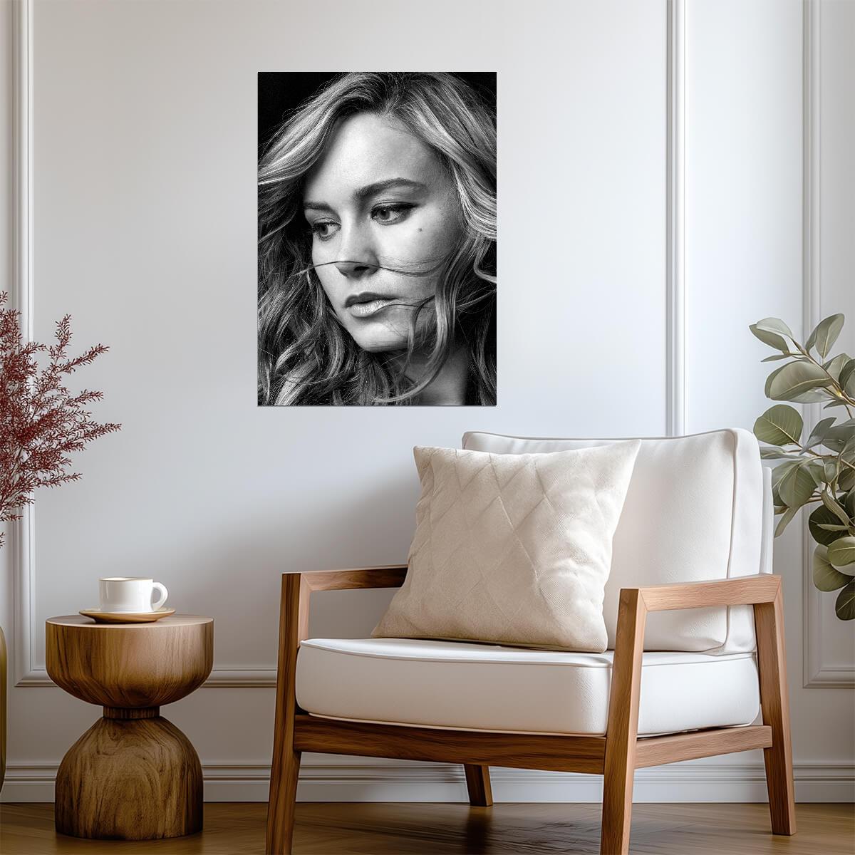 Brie Larson | Black and White Art | Actress Poster - Celebrities Poster