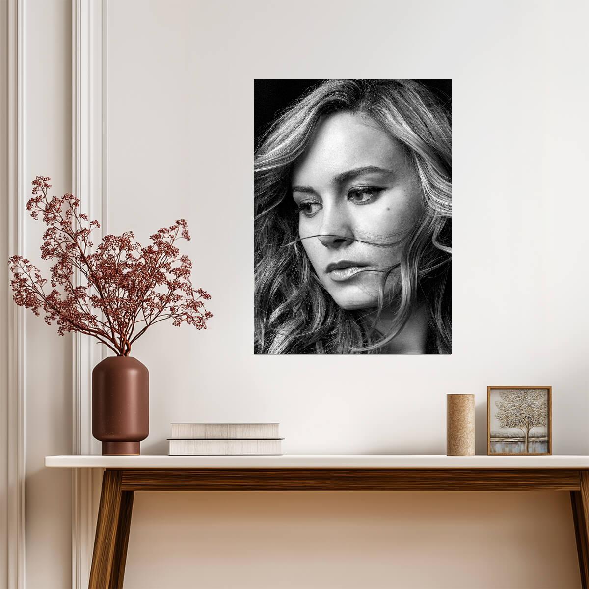 Brie Larson | Black and White Art | Actress Poster - Celebrities Poster