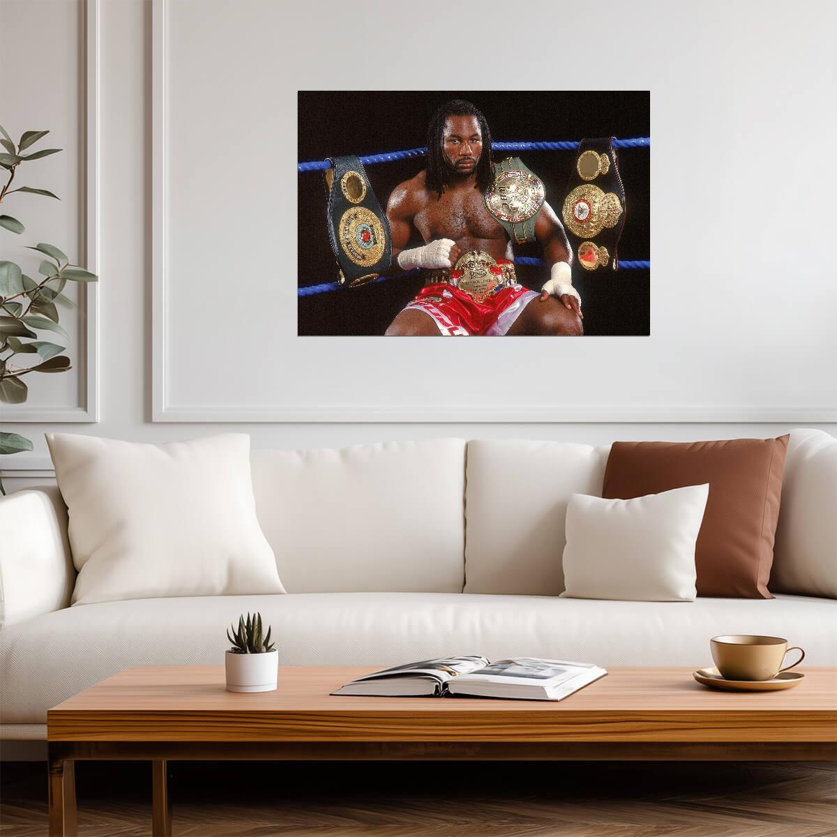 Lennox Lewis Undisputed Heavyweight Champion | Boxing Poster | Sports Legend Portrait - Sports Poster