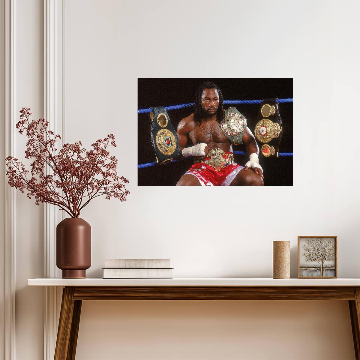 Lennox Lewis Undisputed Heavyweight Champion | Boxing Poster | Sports Legend Portrait - Sports Poster