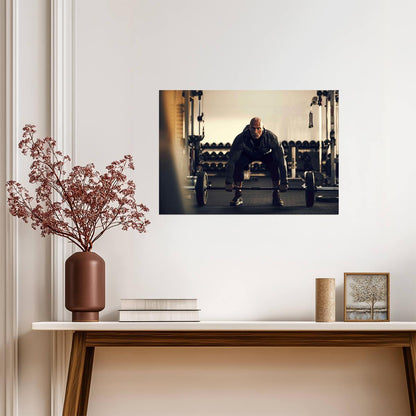 Dwayne Johnson The Rock Deadlift | Gym Motivation Poster | Fitness Wall Art - Sports Poster