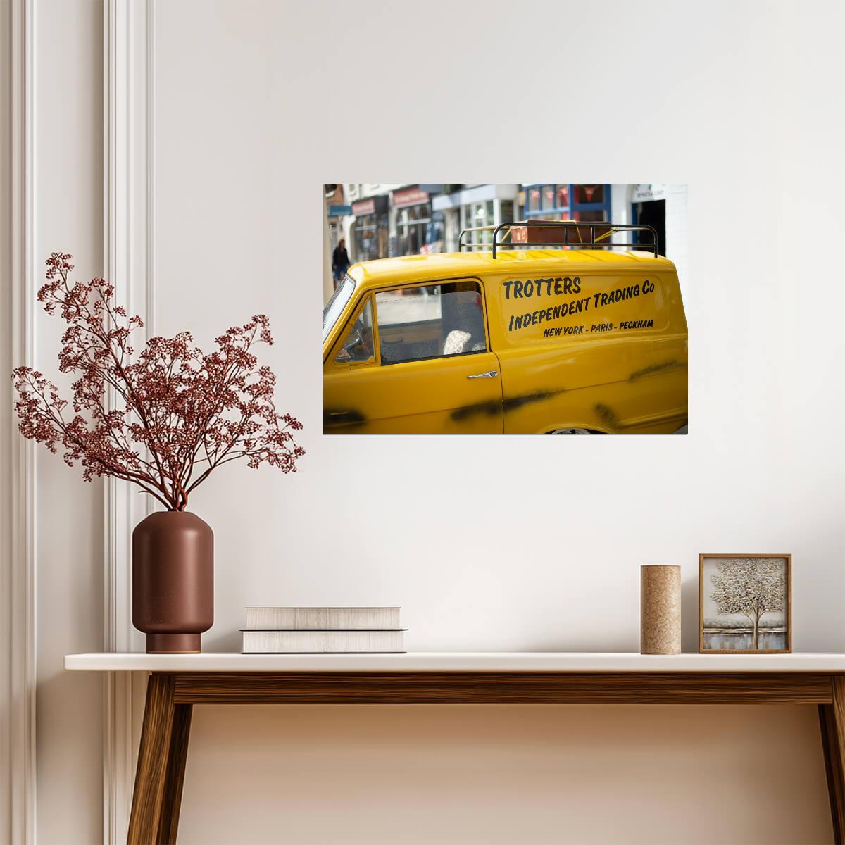 Only Fools and Horses Yellow Van | Trotters Independent Trading Co | Classic Comedy TV Poster - Movies & TV Poster