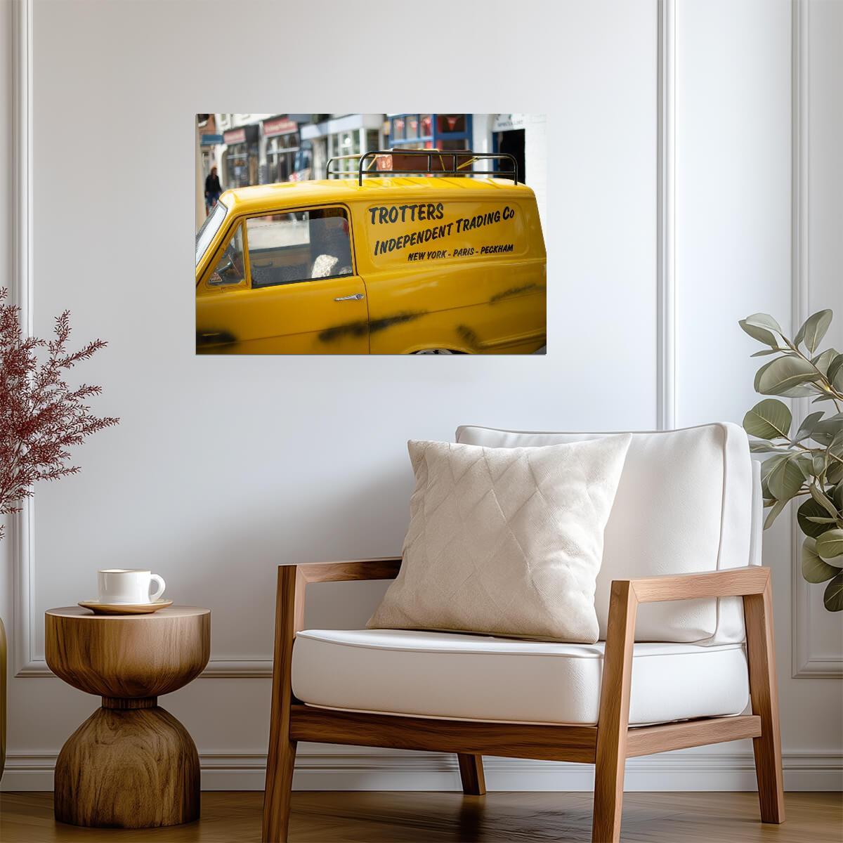 Only Fools and Horses Yellow Van | Trotters Independent Trading Co | Classic Comedy TV Poster - Movies & TV Poster