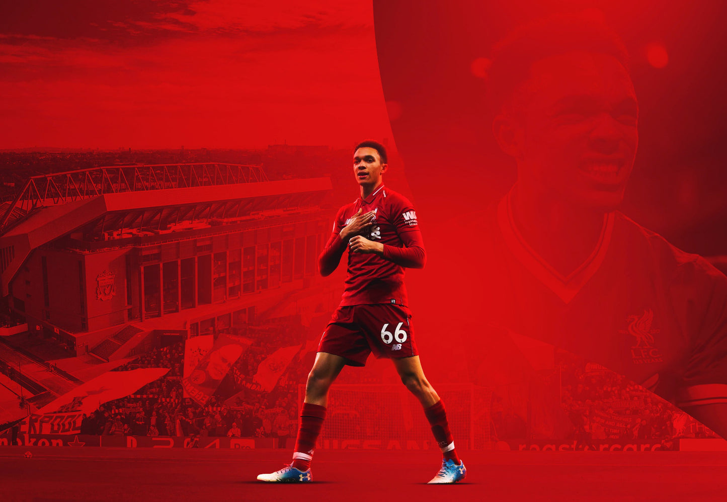 Trent Alexander-Arnold Liverpool FC | Soccer Poster | Anfield Celebration Wall Art - Sports Poster
