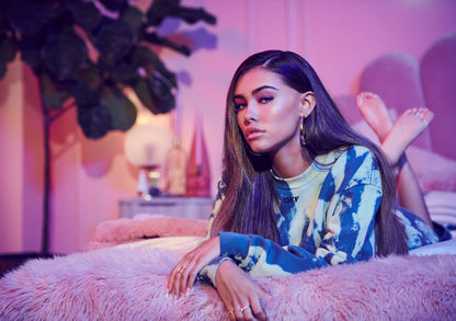 Madison Beer Pink Lighting | Bedroom Portrait Photo | Pop Music Star Poster - Music Poster