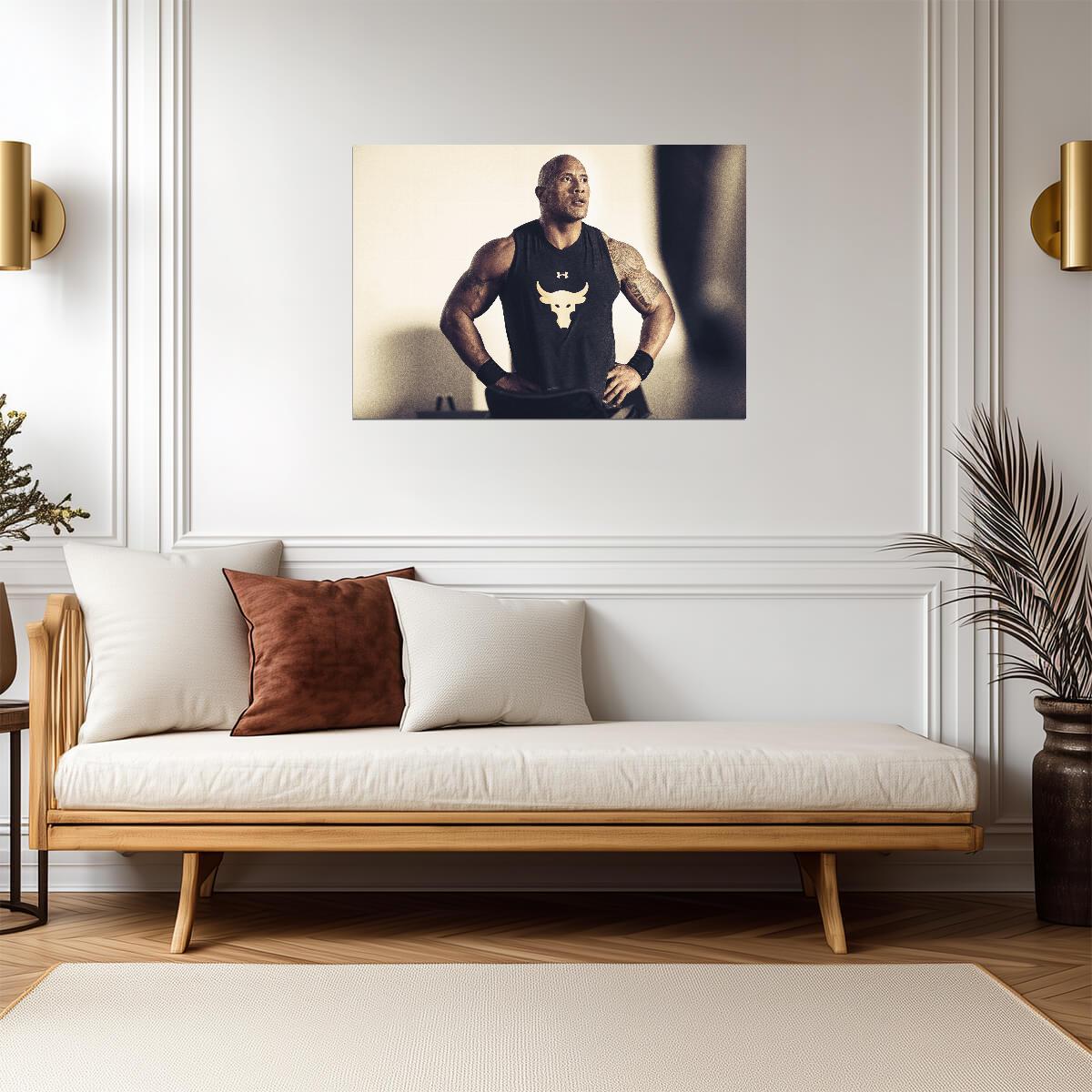 Dwayne Johnson Project Rock | Under Armour Poster | Gym Motivation Art - Sports Poster