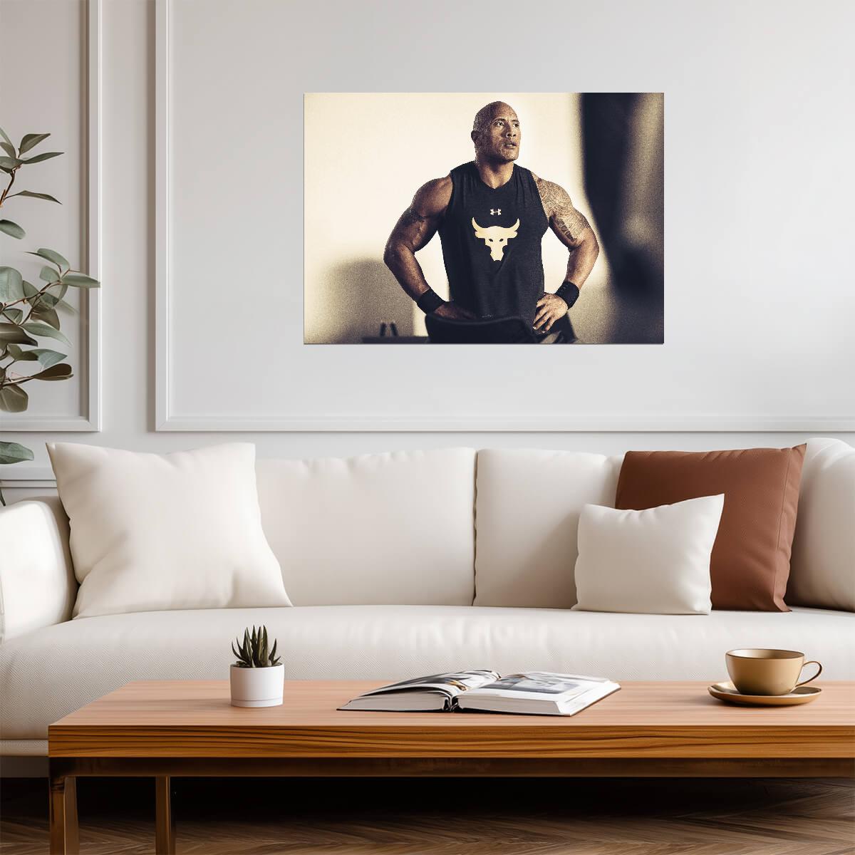Dwayne Johnson Project Rock | Under Armour Poster | Gym Motivation Art - Sports Poster