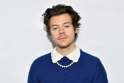 Harry Styles Pearl Necklace Portrait | Pop Music Poster | Modern Celebrity Wall Art - Music Poster
