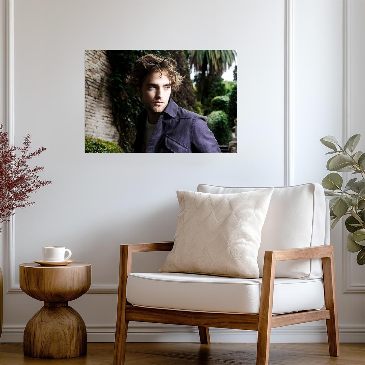 Robert Pattinson Purple Jacket Portrait | Famous Heartthrob Print | Celebrity Fan Art Poster - Celebrities Poster