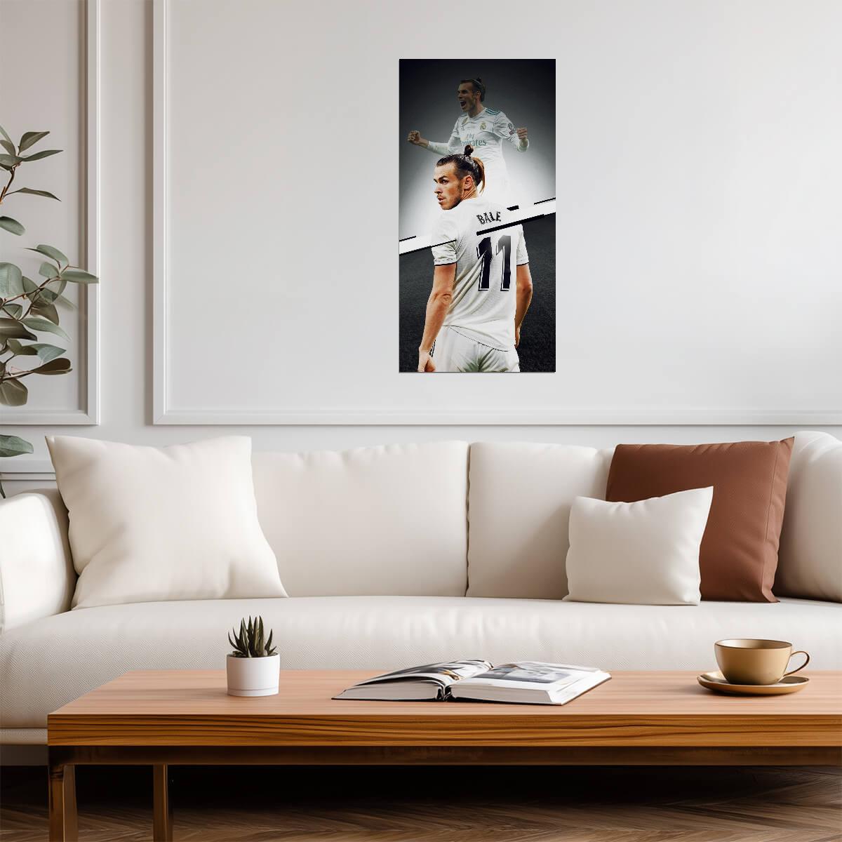 Gareth Bale Real Madrid 2018 Champions League Final | Soccer Poster | Soccer Legend Wall Art - Sports Poster