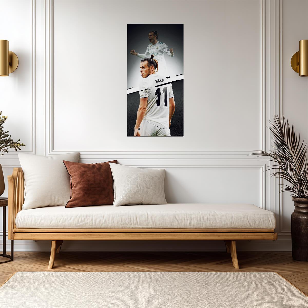 Gareth Bale Real Madrid 2018 Champions League Final | Soccer Poster | Soccer Legend Wall Art - Sports Poster