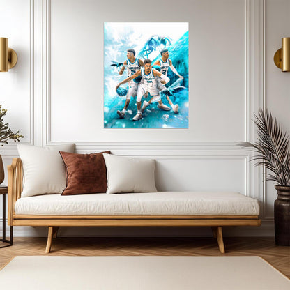 LaMelo Ball Charlotte Hornets | Basketball Action Poster | Dynamic Sports Art - Sports Poster