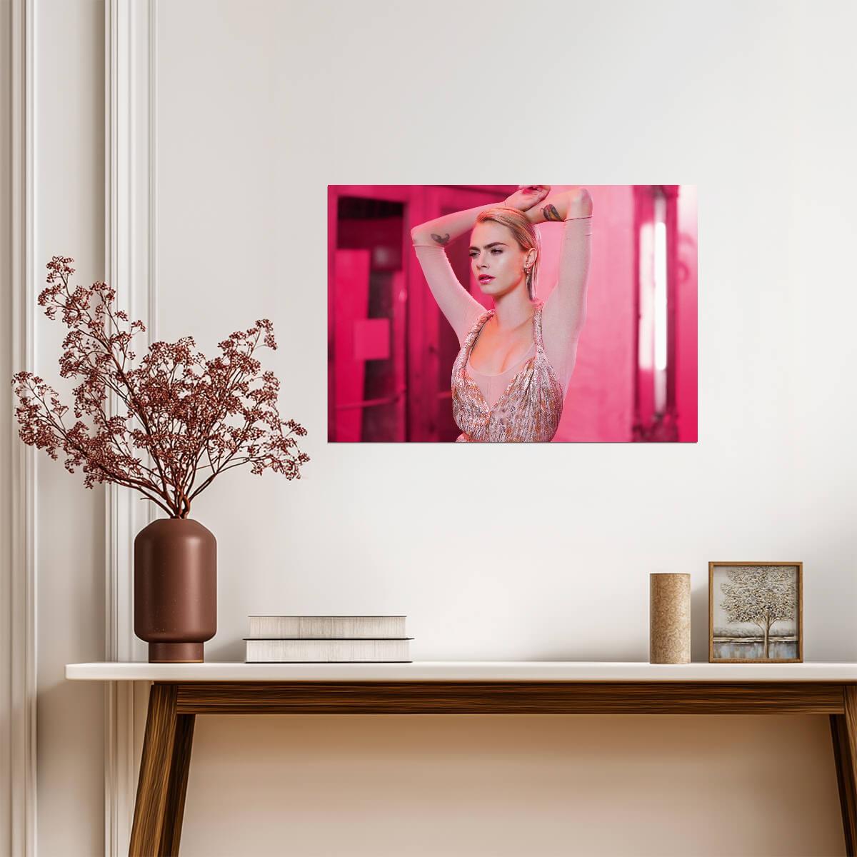Cara Delevingne | Vibrant Portrait | Actress Poster - Celebrities Poster