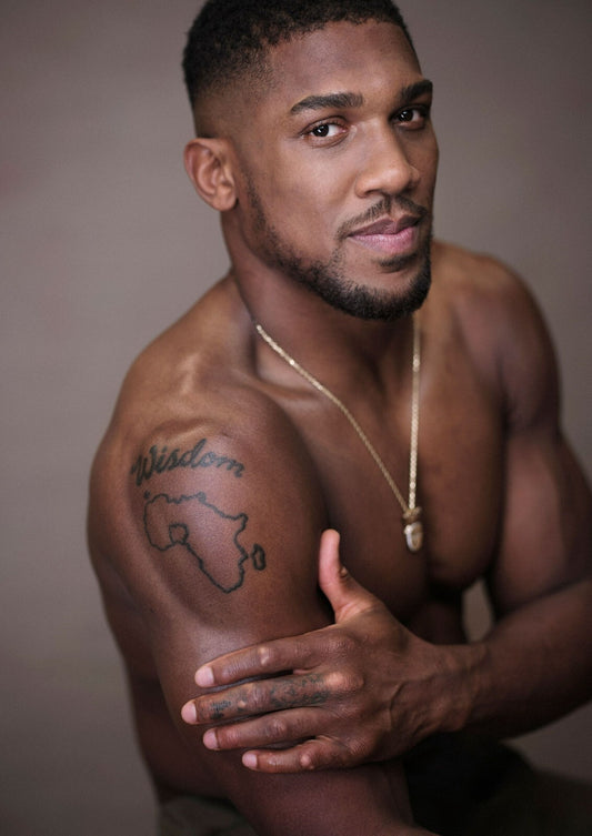Anthony Joshua Shirtless Portrait | Heavyweight Boxing Poster | Boxing Legend Gym Motivation - Sports Poster