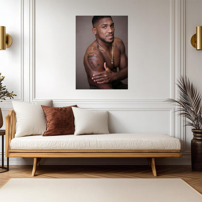 Anthony Joshua Shirtless Portrait | Heavyweight Boxing Poster | Boxing Legend Gym Motivation - Sports Poster