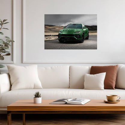 Lamborghini Urus TopCar Design | Custom Luxury SUV Poster | Green Tuner Car Wall Art - Cars Poster