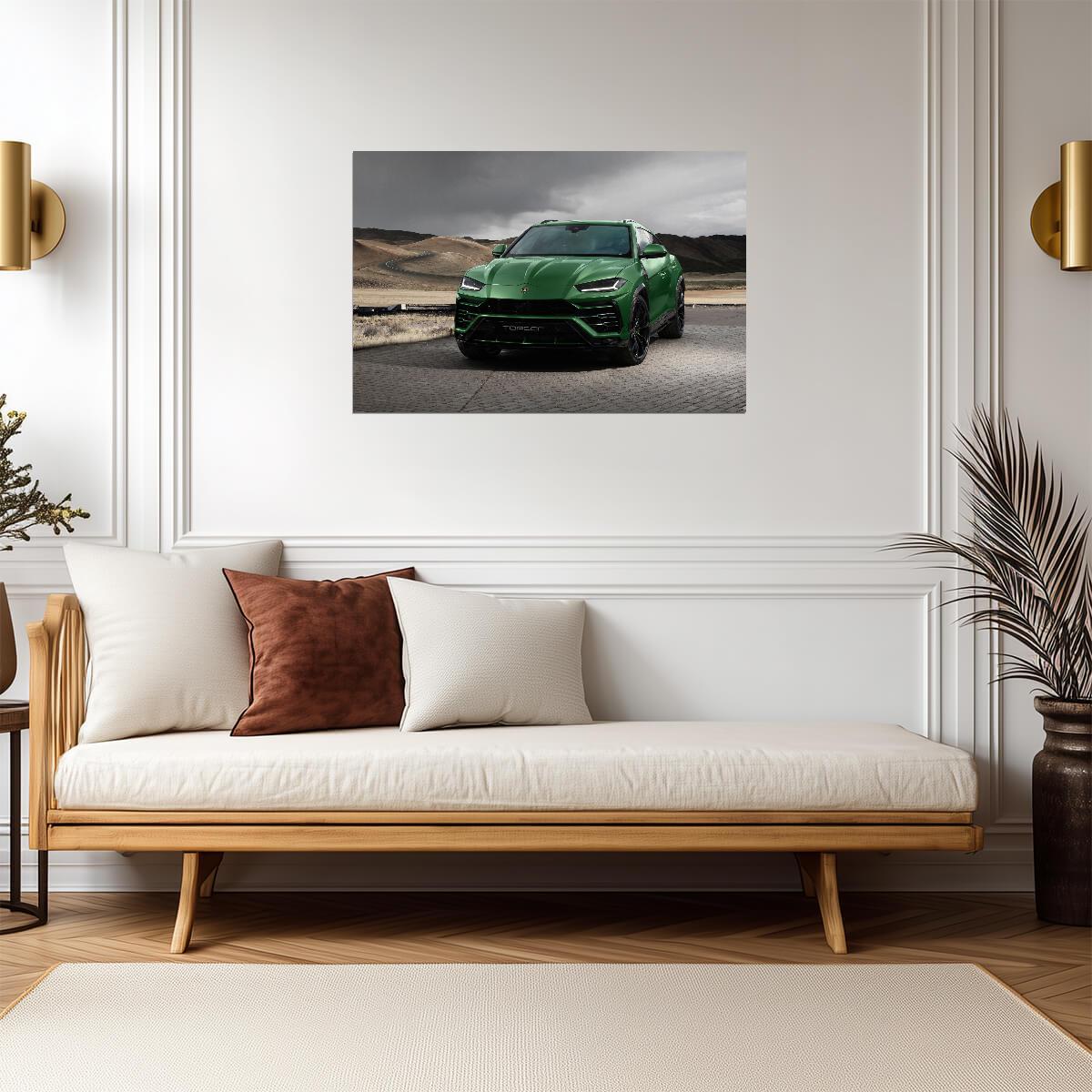 Lamborghini Urus TopCar Design | Custom Luxury SUV Poster | Green Tuner Car Wall Art - Cars Poster