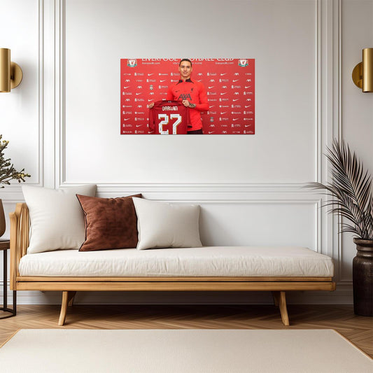 Darwin Nunez Liverpool FC | Number 27 Soccer Poster | Premier League Fan Gift - Sports Poster